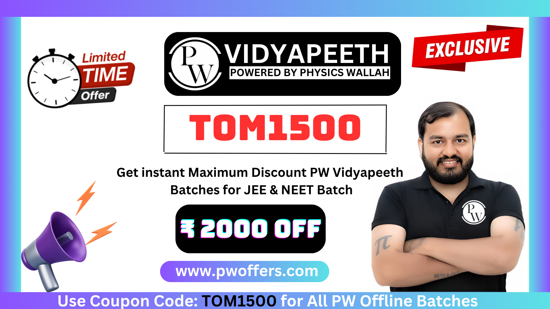 PW Vidyapeeth Coupon Code – 50% Off
