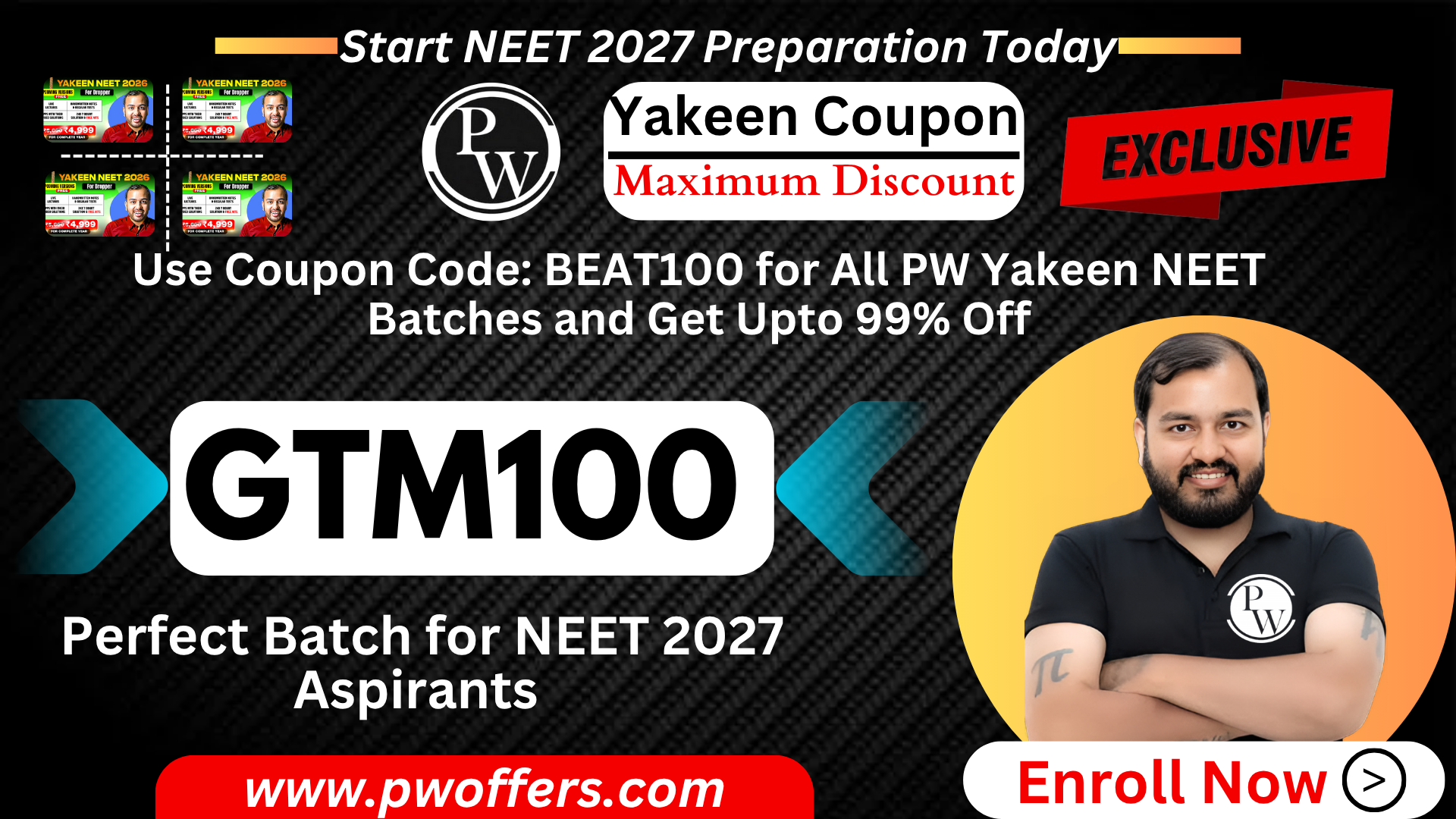 PW Yakeen NEET 2027 Batch Coupon Code – Upto 99% Off